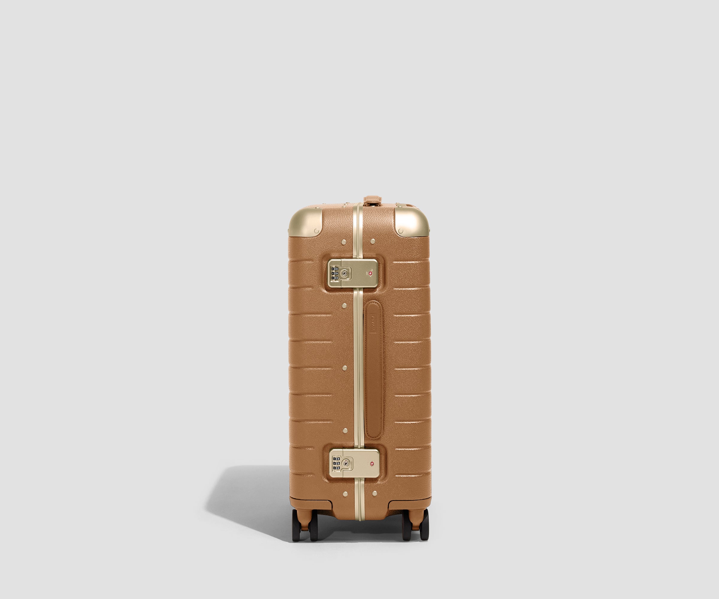 The Aluminum Edge Carry-On in Cognac Brown